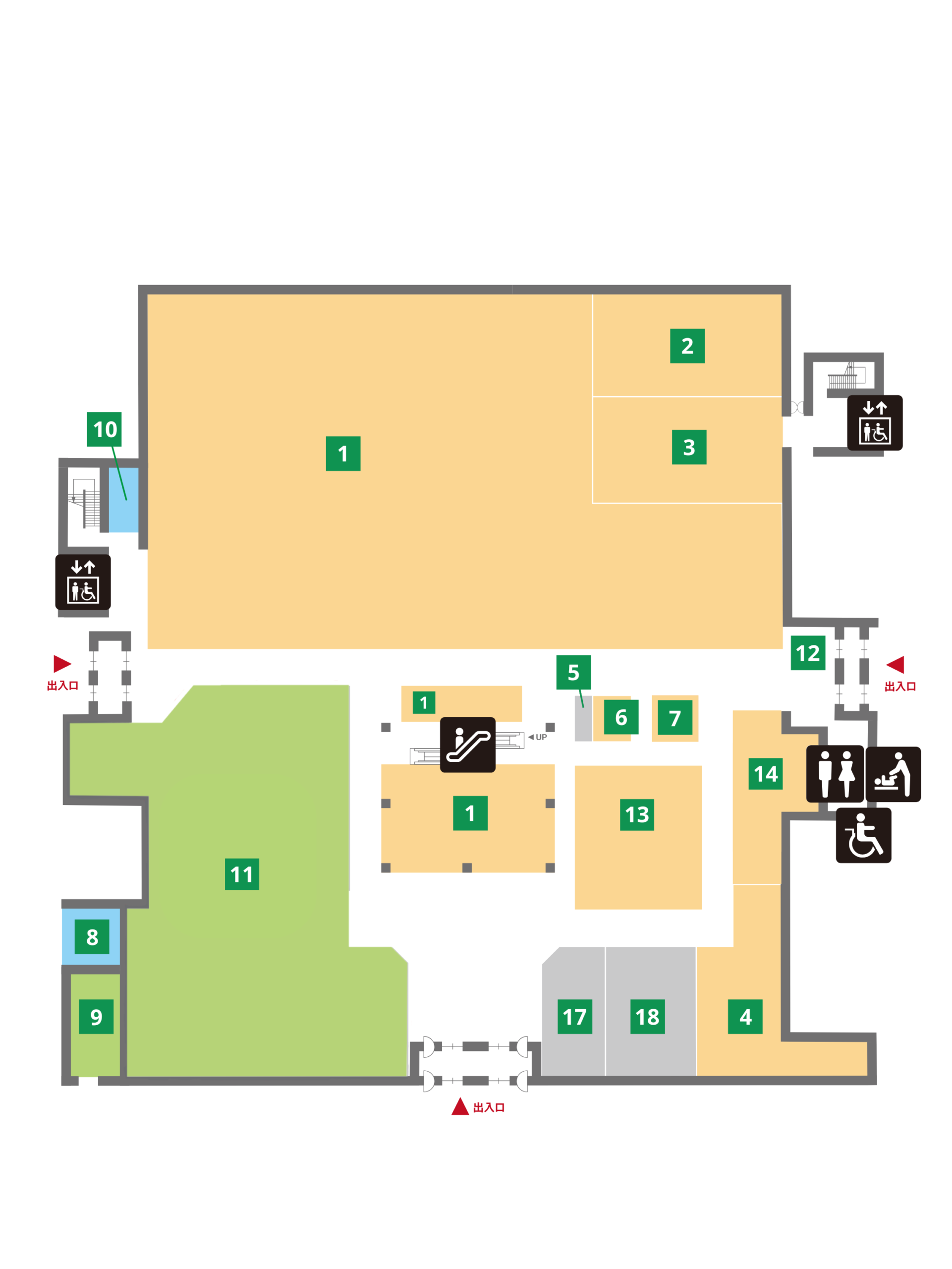 1Fのフロアマップ